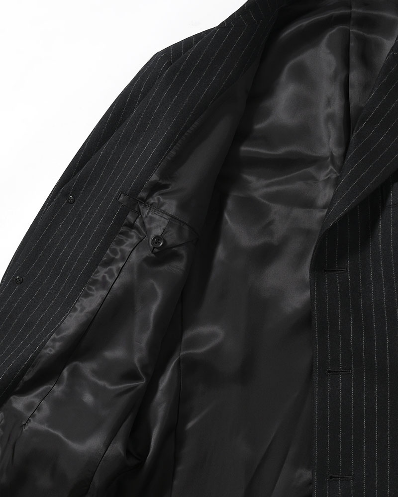 TOP STRIPE FLANNEL DR. JACKET -BLACK-