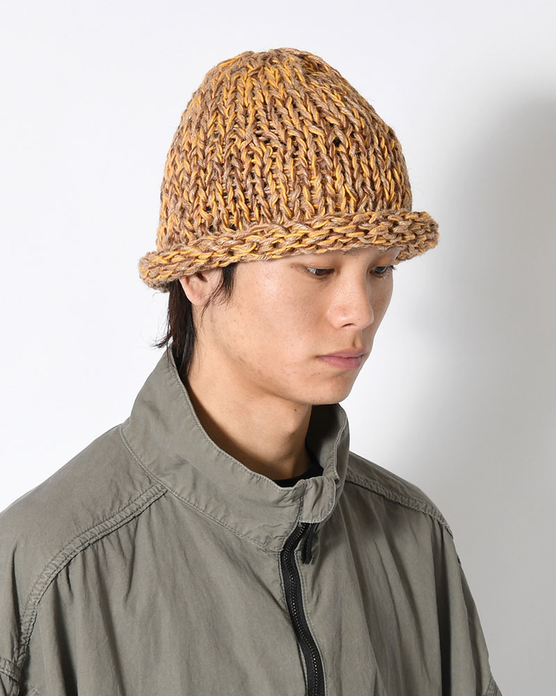 ROLL HAND KNIT CAP -BEIGE-