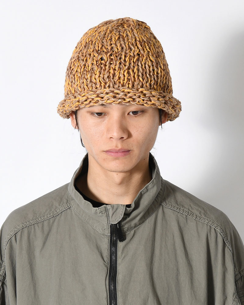 ROLL HAND KNIT CAP -BEIGE-