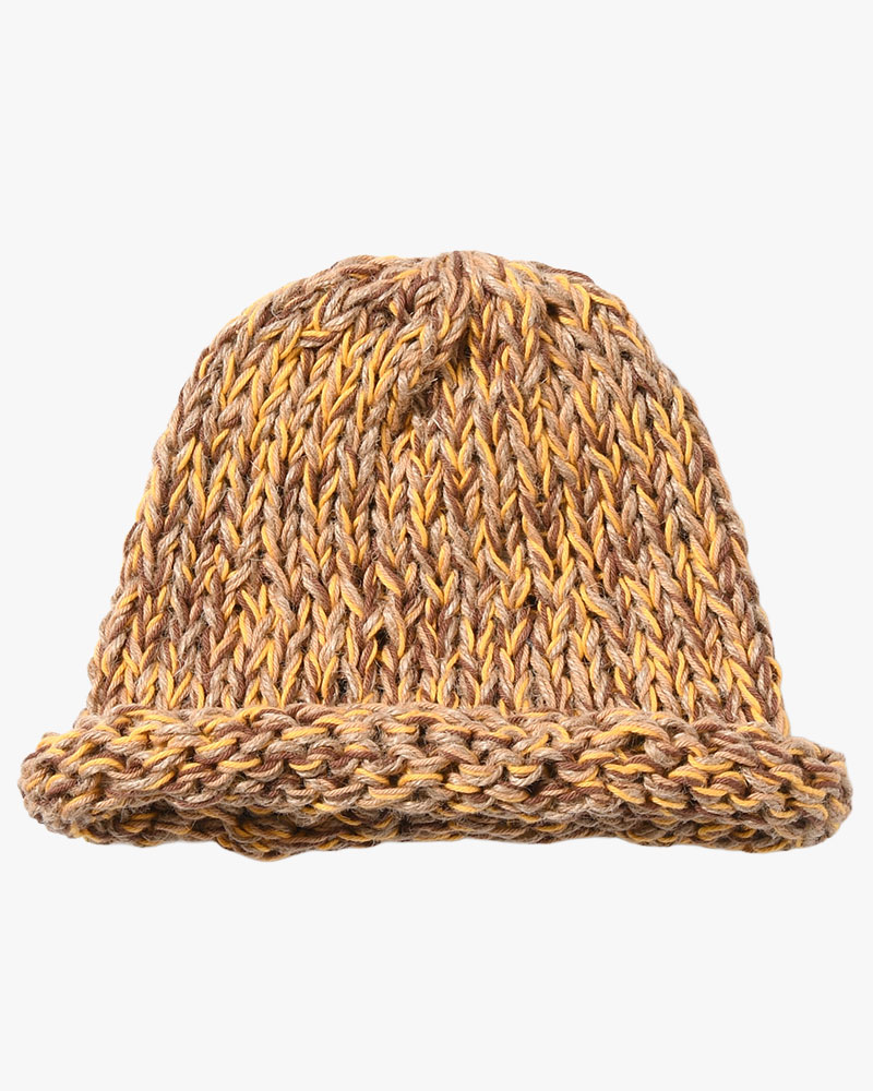 ROLL HAND KNIT CAP -BEIGE-