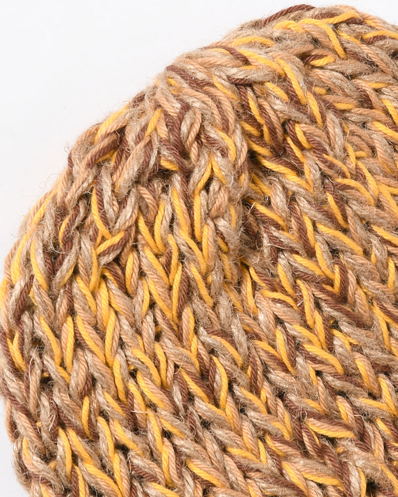 ROLL HAND KNIT CAP -BEIGE-