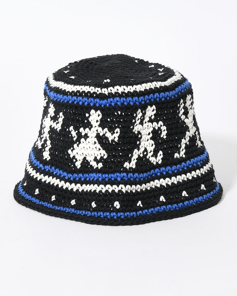 DANCING PEOPLE KNIT HAT -BLACK-