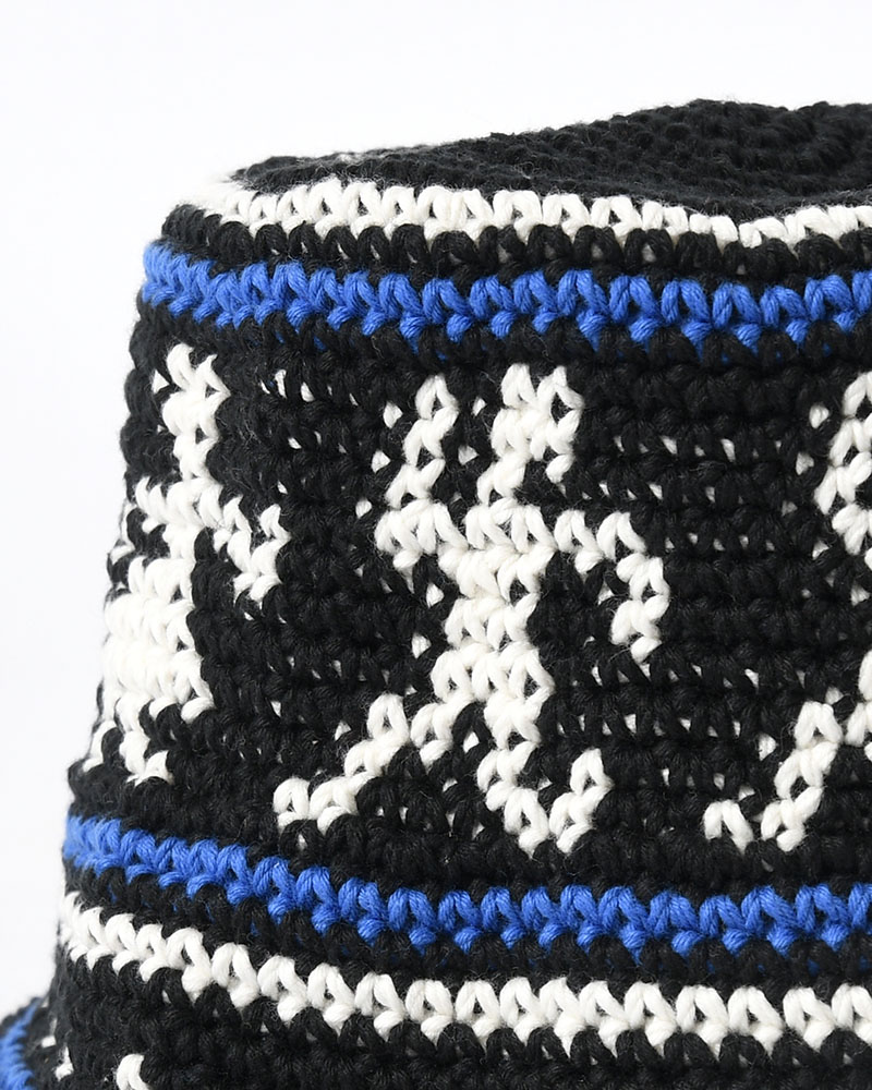 DANCING PEOPLE KNIT HAT -BLACK-