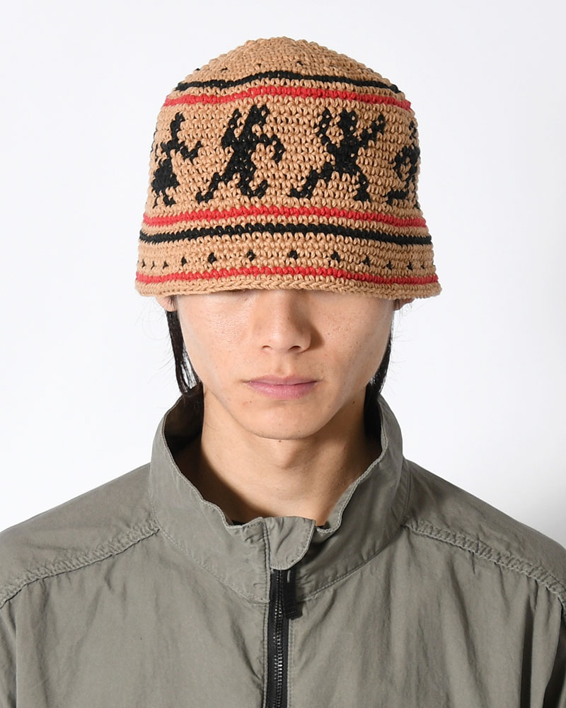 DANCING PEOPLE KNIT HAT -BEIGE-