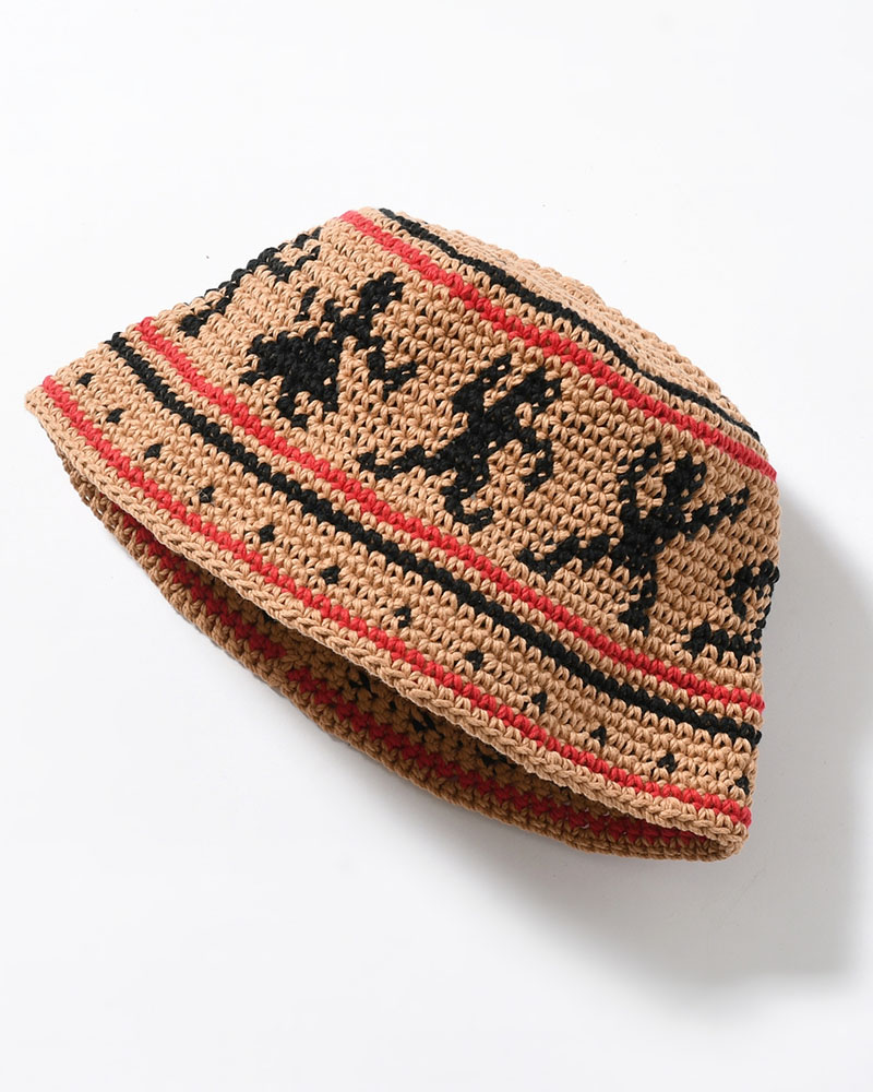 DANCING PEOPLE KNIT HAT -BEIGE-