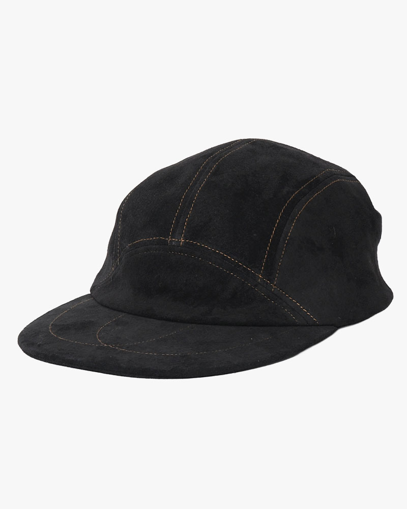 LEATHER JET CAP -BLACK-