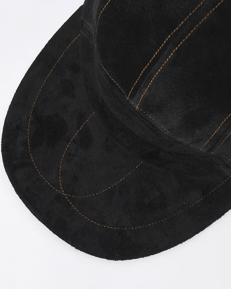 LEATHER JET CAP -BLACK-