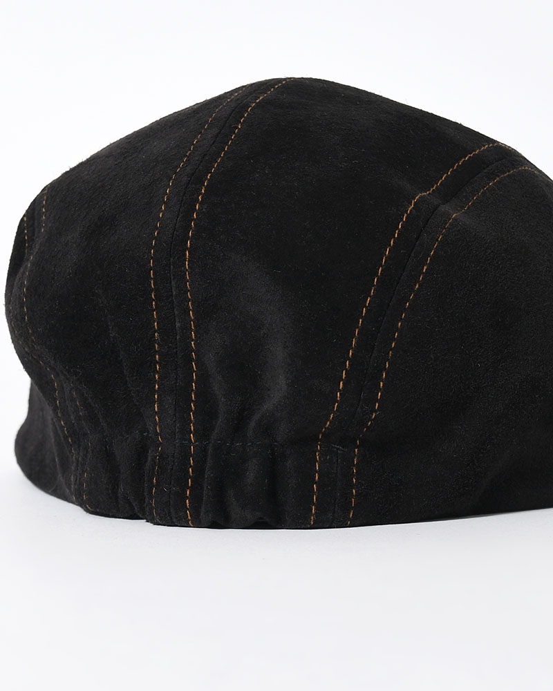 LEATHER JET CAP -BLACK-