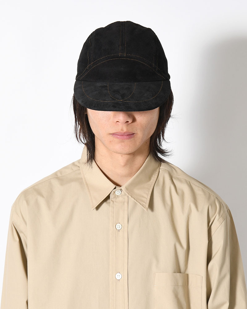 LEATHER JET CAP -BLACK-