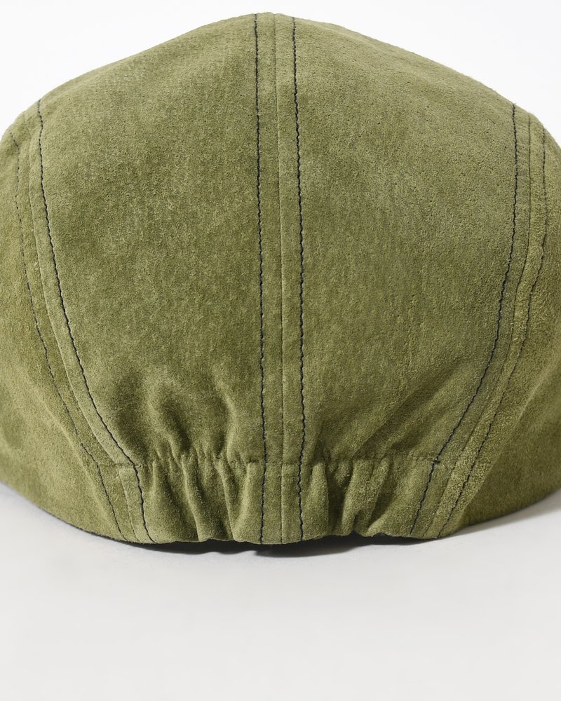 LEATHER JET CAP -OLIVE-