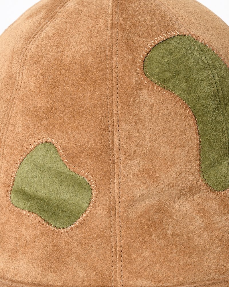 LEATHER TULIP HAT -BEIGE-