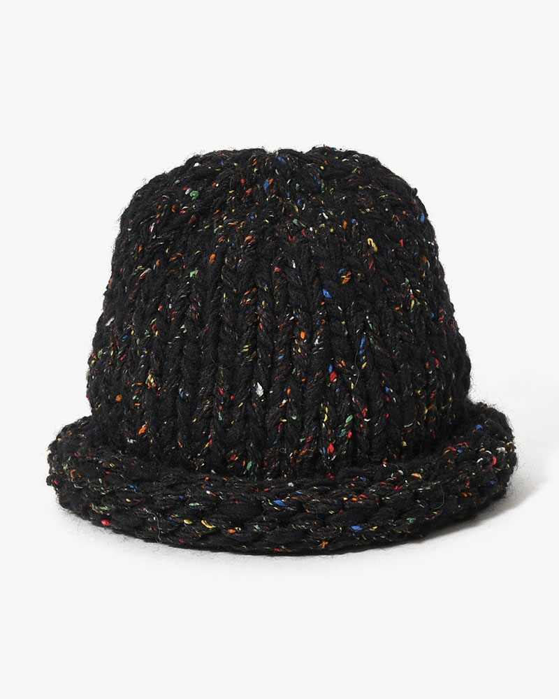 ROLL KNIT CAP -BLACK-