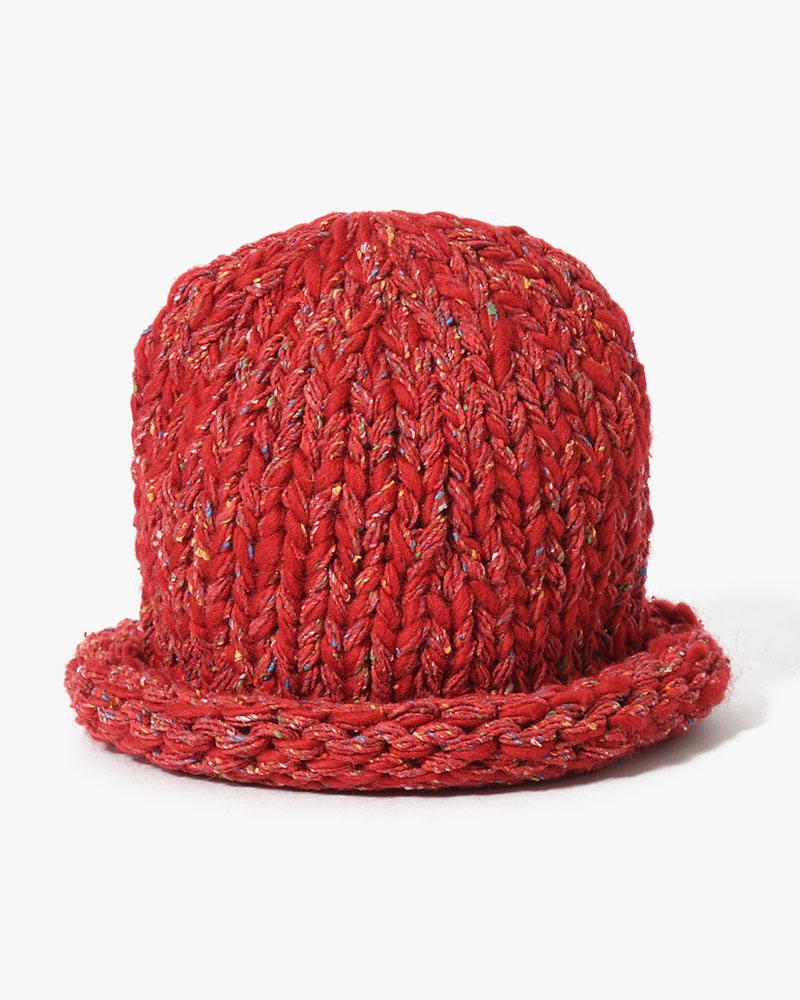 ROLL KNIT CAP -RED-