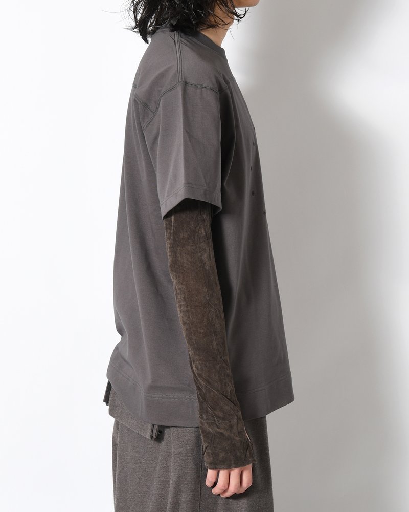 CIRCLE FANGSAI LAYERED TEE -CHARCOAL-