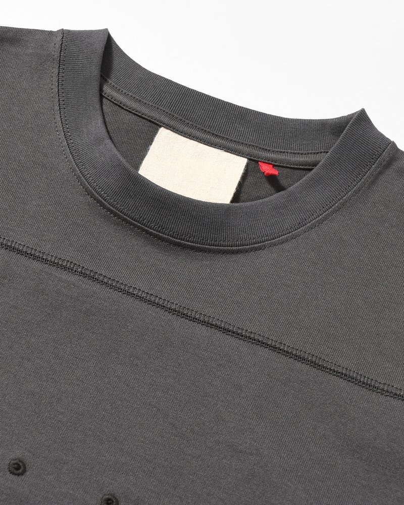 CIRCLE FANGSAI LAYERED TEE -CHARCOAL-