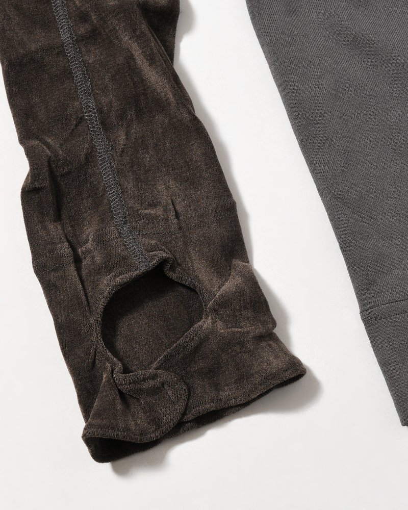 CIRCLE FANGSAI LAYERED TEE -CHARCOAL-