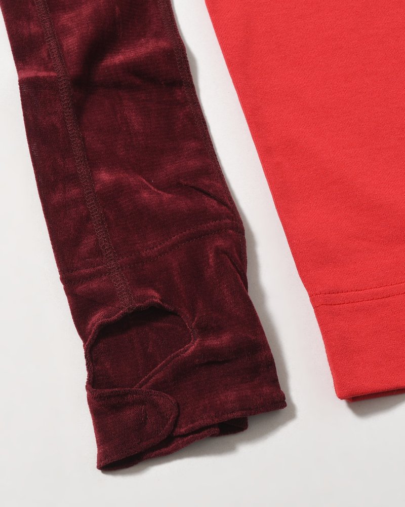 CIRCLE FANGSAI LAYERED TEE -RED-