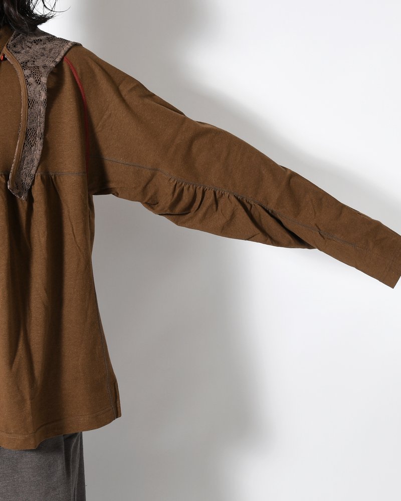 BABU AYI TOP (×D.W.W.W) -BROWN-