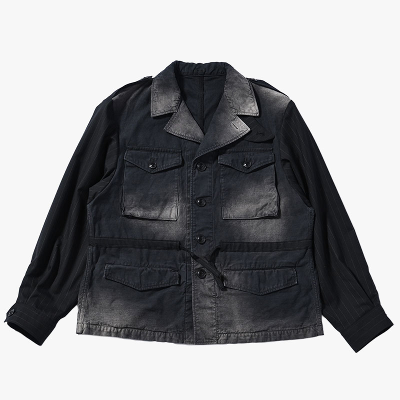 Combination Military Jacket -2.COLOR-(BLACK)