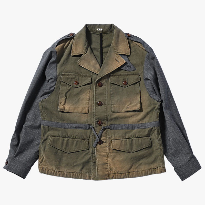 Combination Military Jacket -2.COLOR-(KHAKI)