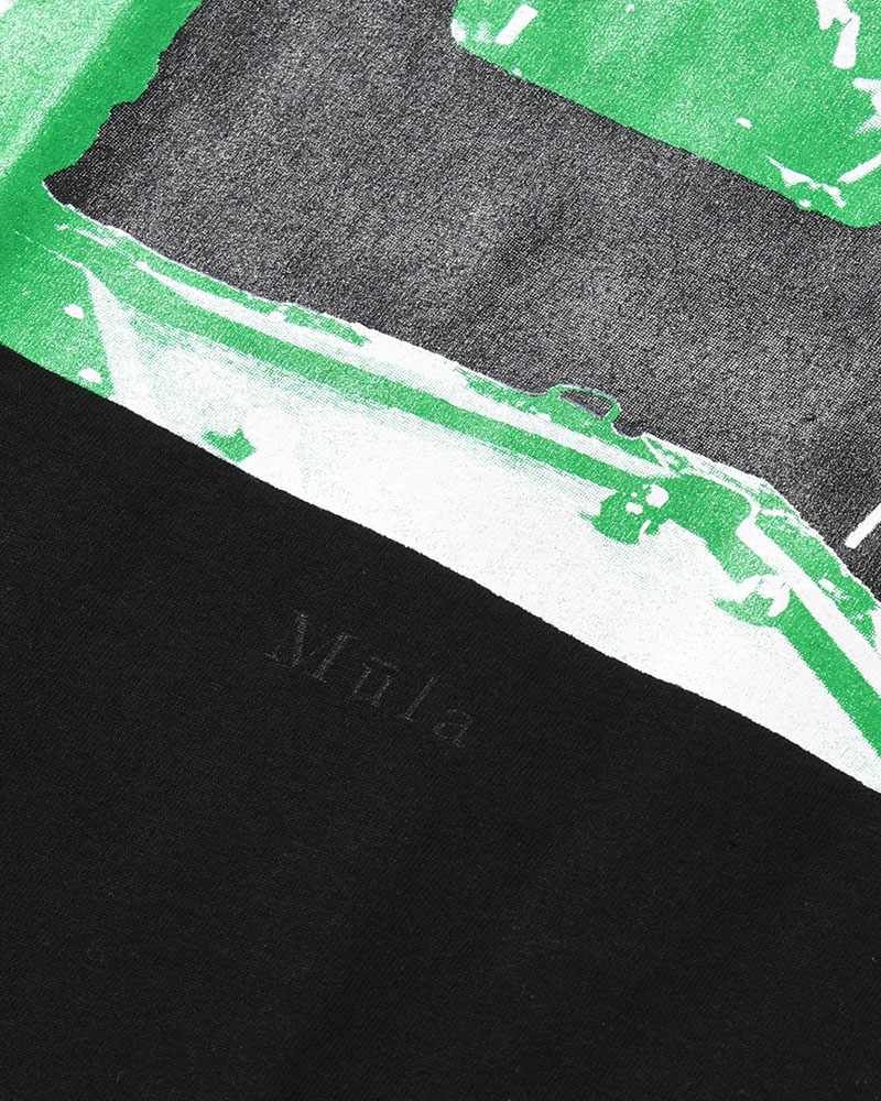 BIG SIZE SLIT T-SH (BILLIARDS) -BLACK-