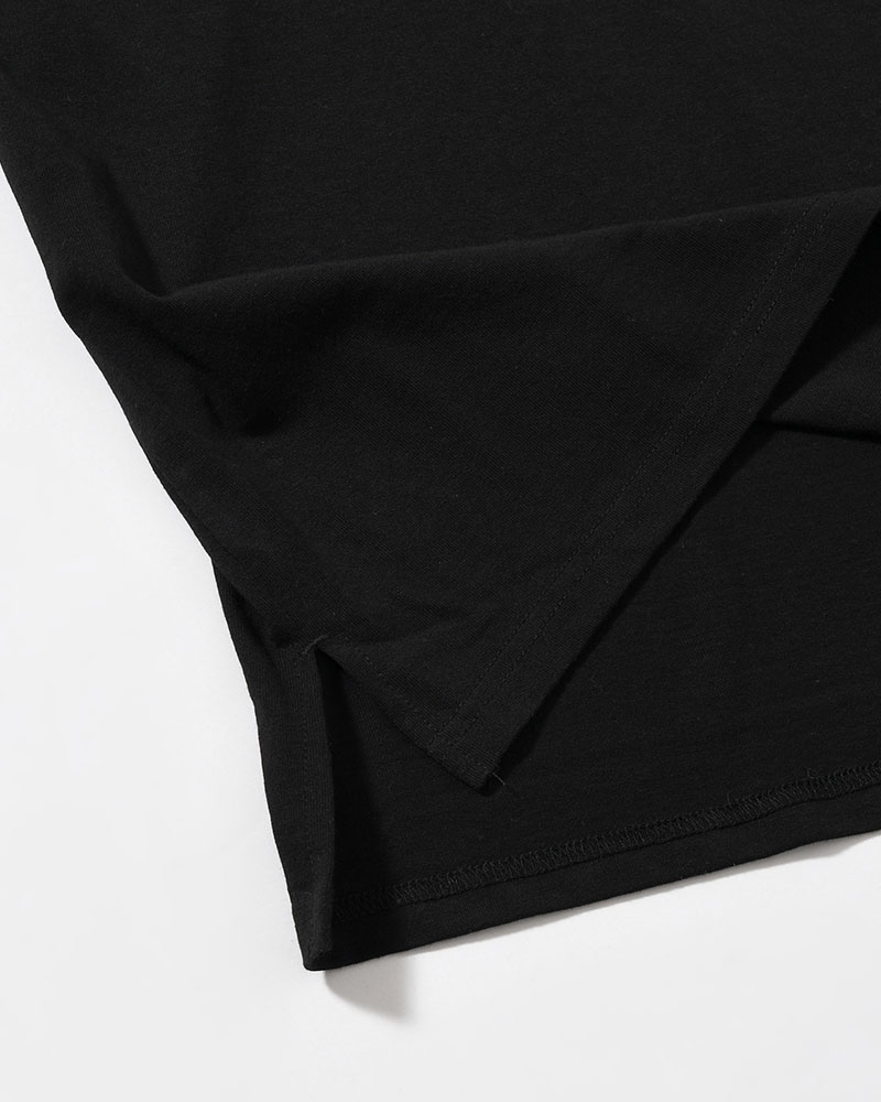 BIG SIZE SLIT T-SH (BILLIARDS) -BLACK-