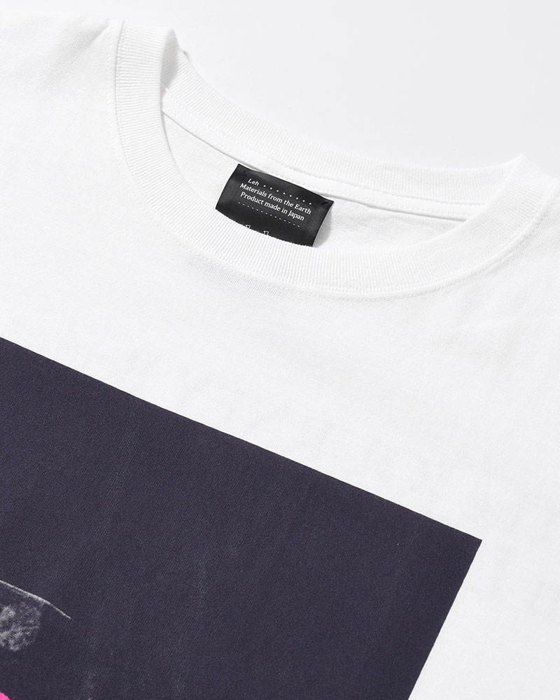 BIG SIZE SLIT T-SH (BILLIARDS) -WHITE-