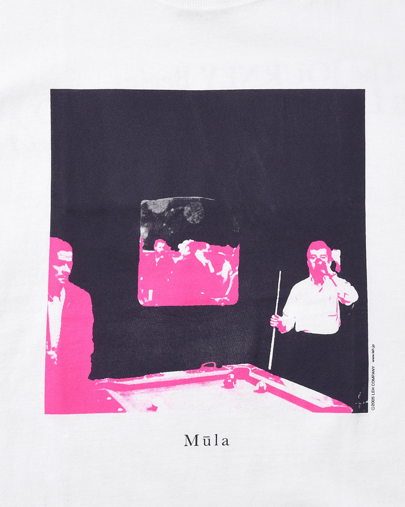 BIG SIZE SLIT T-SH (BILLIARDS) -WHITE-