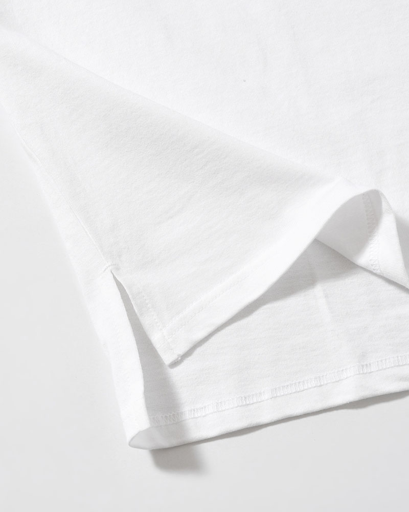 BIG SIZE SLIT T-SH (BILLIARDS) -WHITE-