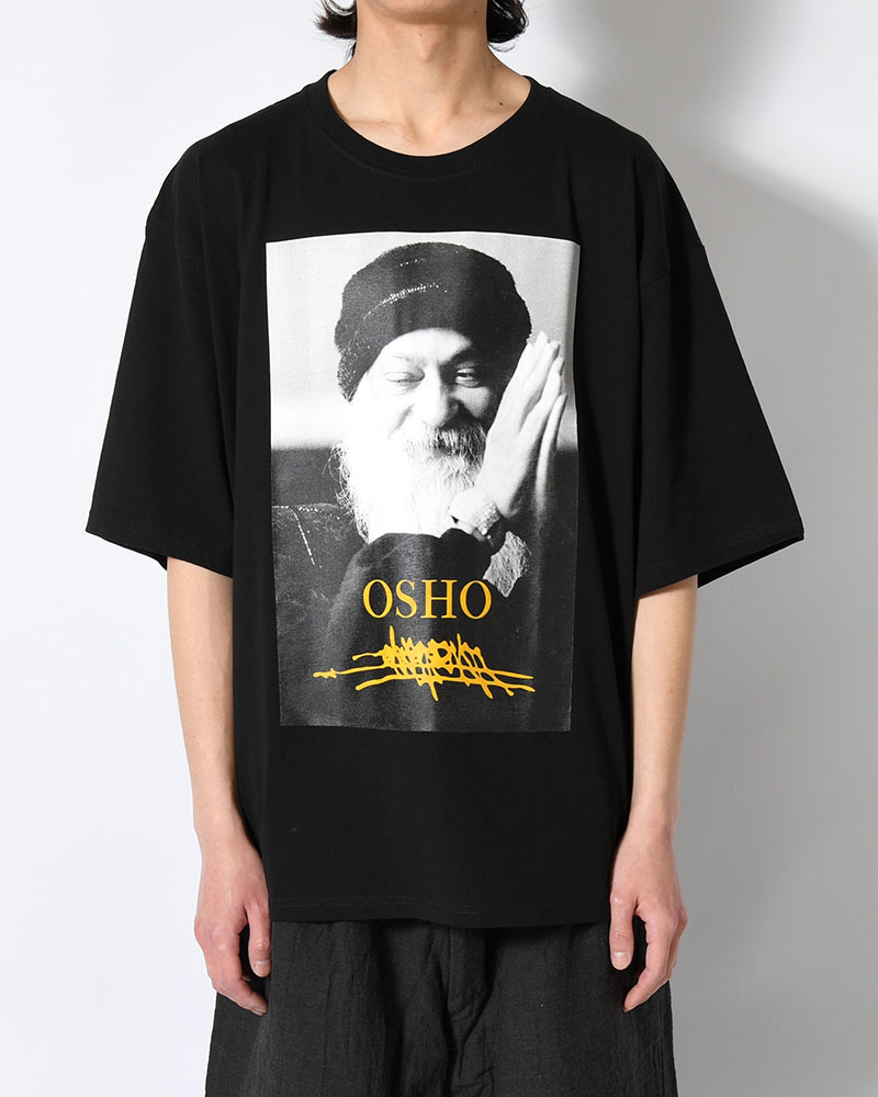 BIG SIZE SLIT T-SH (OSHO) -BLACK-