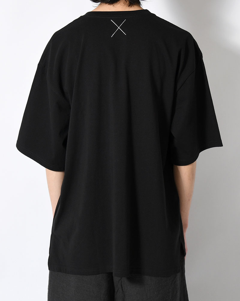 BIG SIZE SLIT T-SH (OSHO) -BLACK-