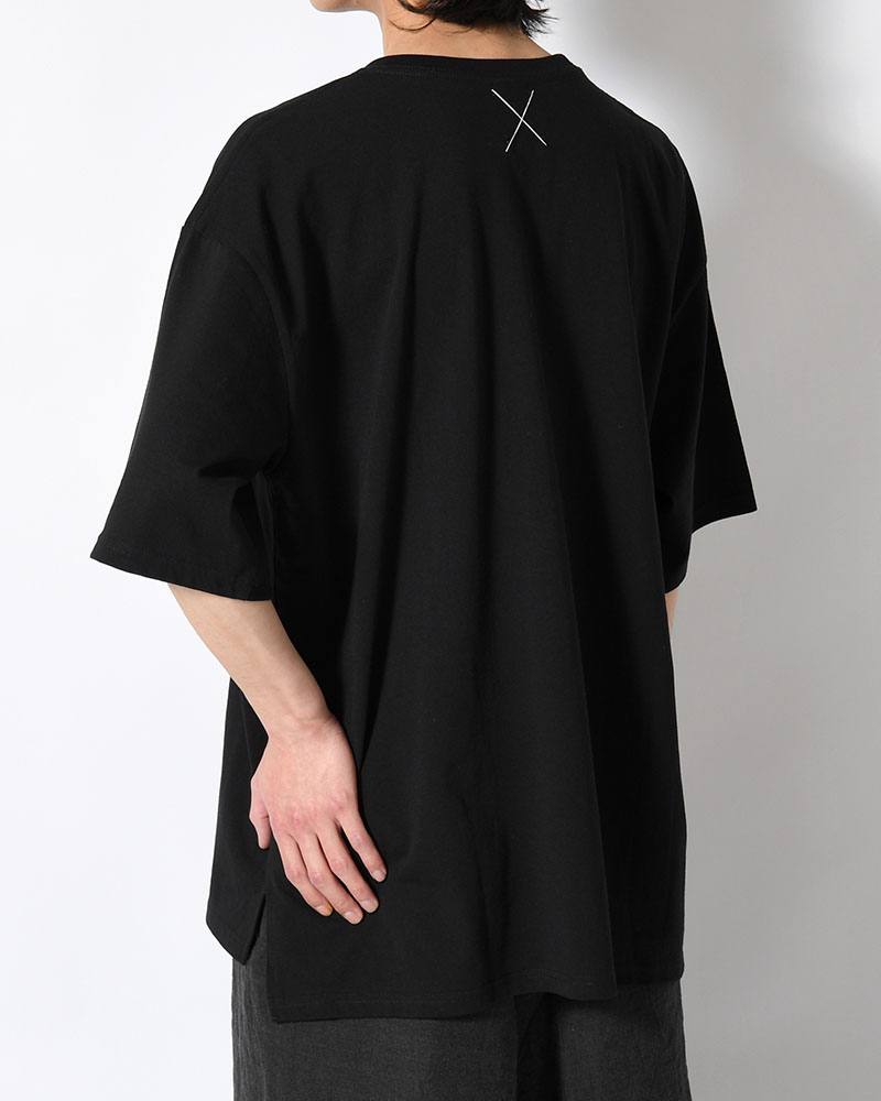 BIG SIZE SLIT T-SH (OSHO) -BLACK-