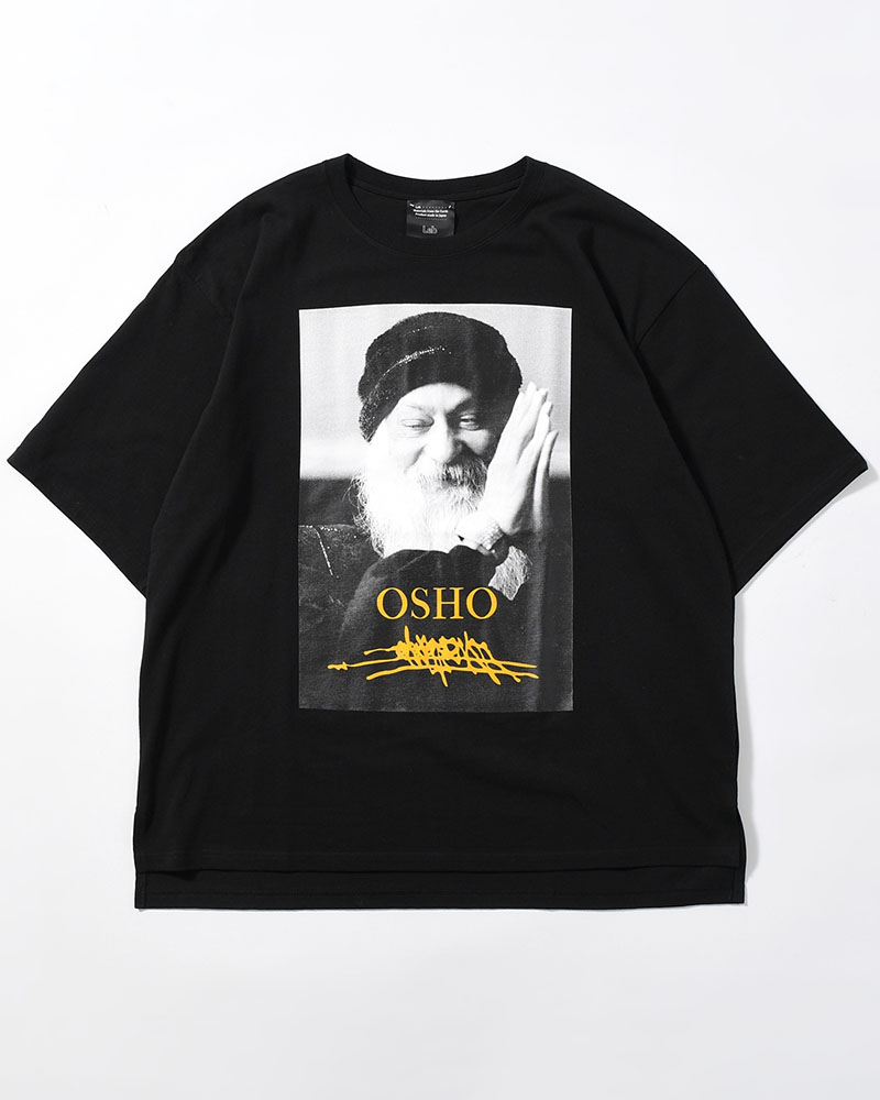 BIG SIZE SLIT T-SH (OSHO) -BLACK-