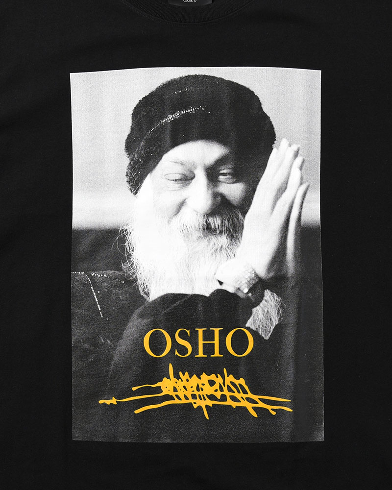 BIG SIZE SLIT T-SH (OSHO) -BLACK-
