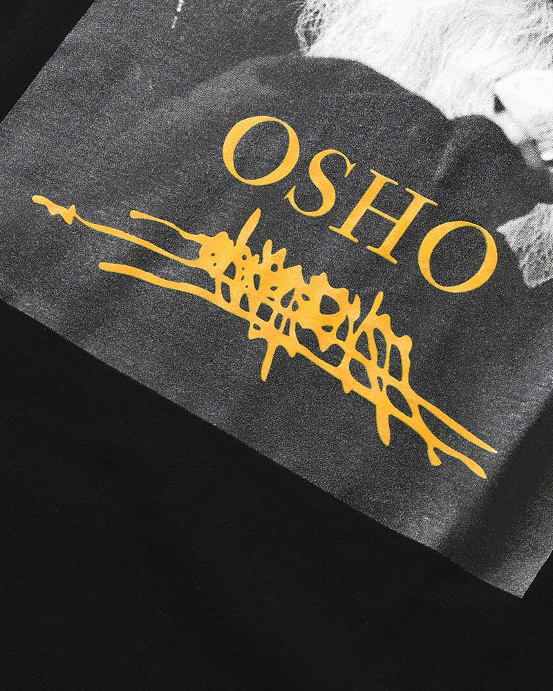 BIG SIZE SLIT T-SH (OSHO) -BLACK-