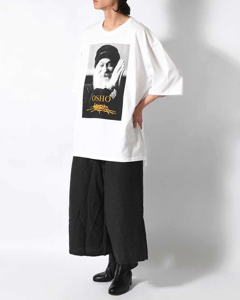 BIG SIZE SLIT T-SH (OSHO) -WHITE-