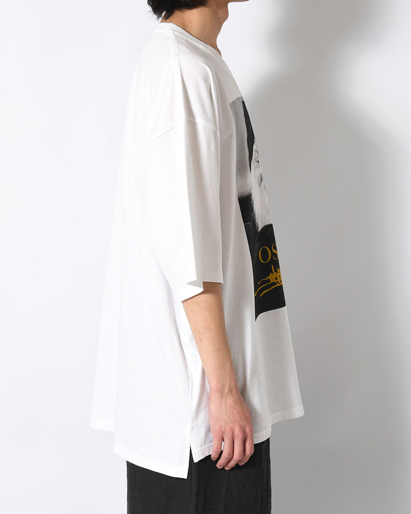 BIG SIZE SLIT T-SH (OSHO) -WHITE-