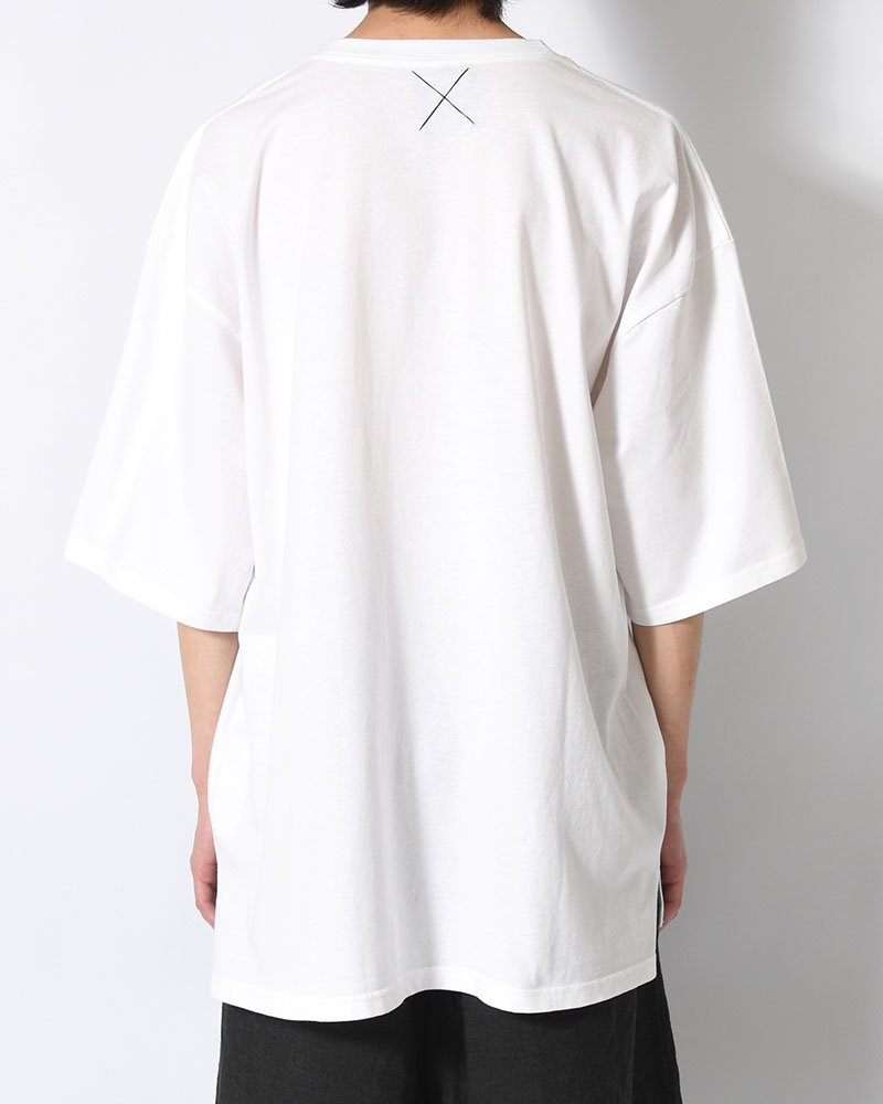 BIG SIZE SLIT T-SH (OSHO) -WHITE-