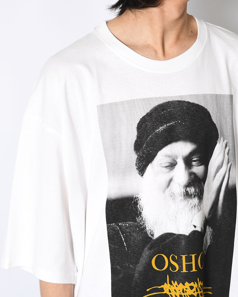 BIG SIZE SLIT T-SH (OSHO) -WHITE-