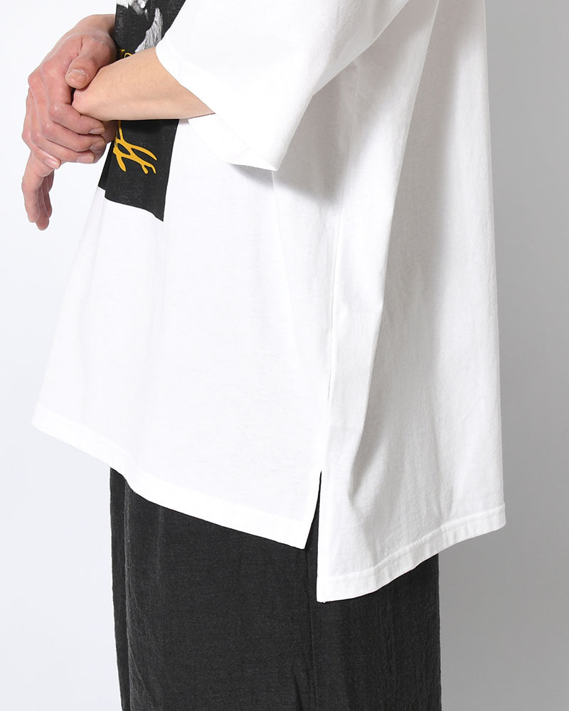 BIG SIZE SLIT T-SH (OSHO) -WHITE-