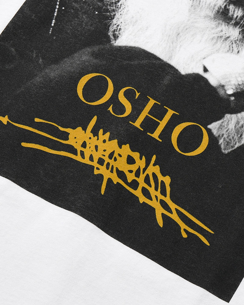 BIG SIZE SLIT T-SH (OSHO) -WHITE-