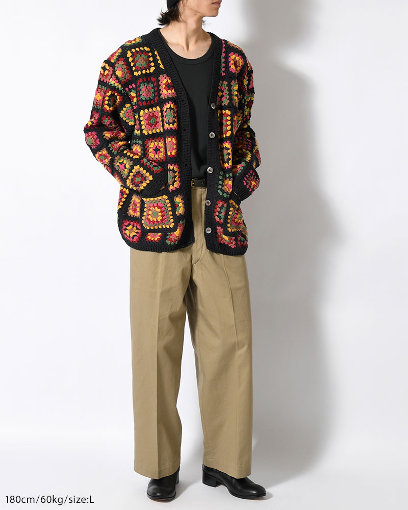 FLOWER PANEL CARDIGAN -WARM-