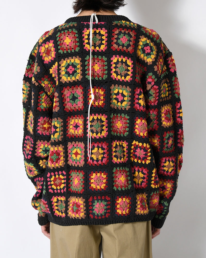 FLOWER PANEL CARDIGAN -WARM-