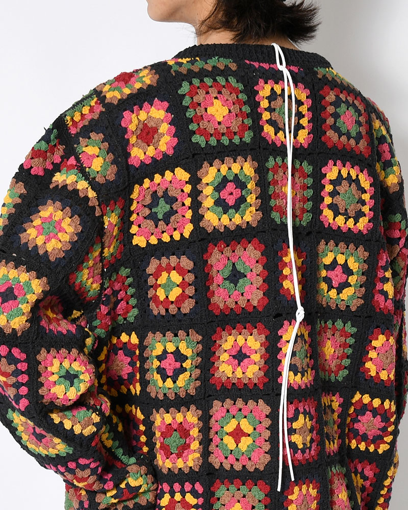 FLOWER PANEL CARDIGAN -WARM-