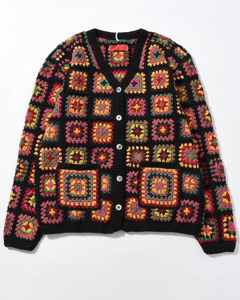 FLOWER PANEL CARDIGAN -WARM-