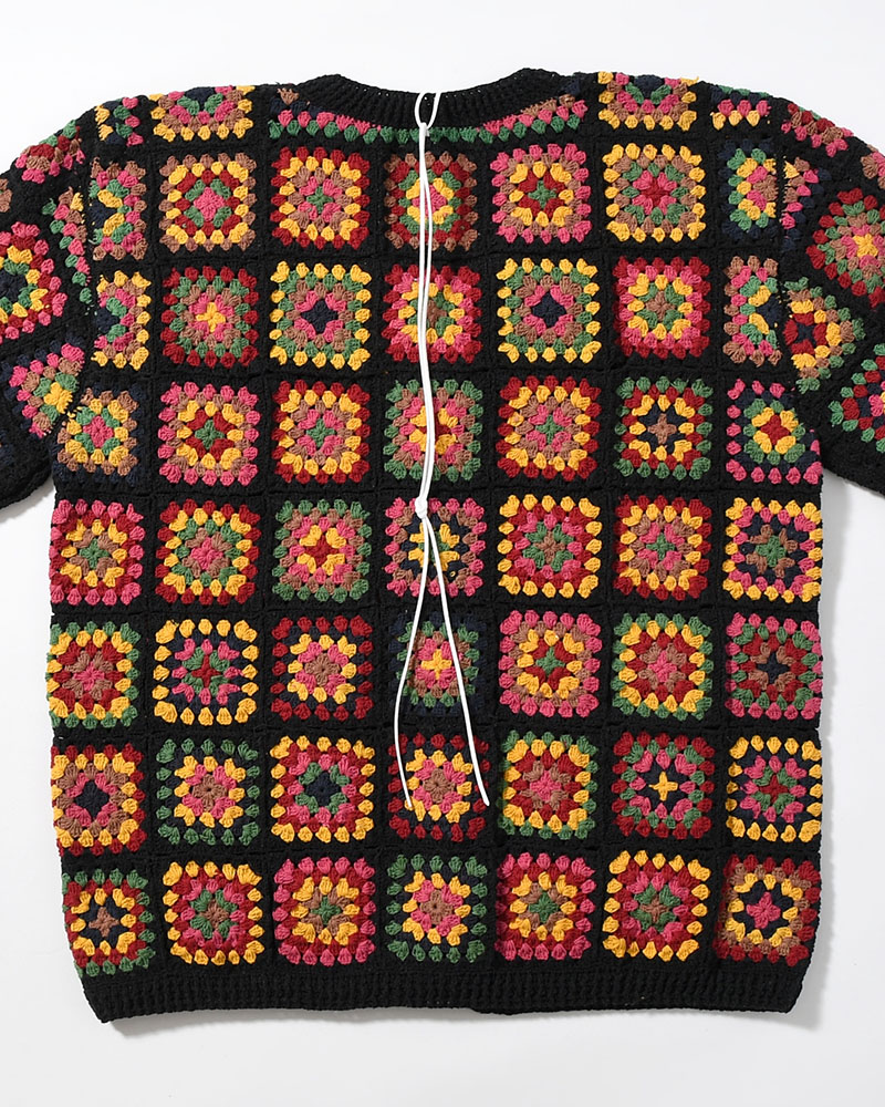 FLOWER PANEL CARDIGAN -WARM-