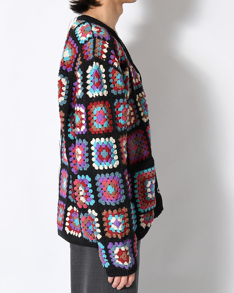 FLOWER PANEL CARDIGAN -COOL-