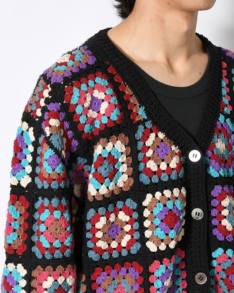 FLOWER PANEL CARDIGAN -COOL-