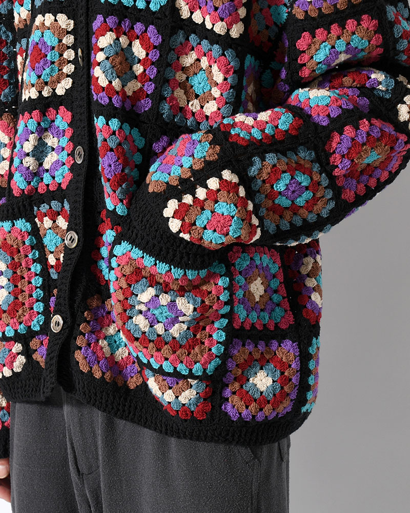 FLOWER PANEL CARDIGAN -COOL-