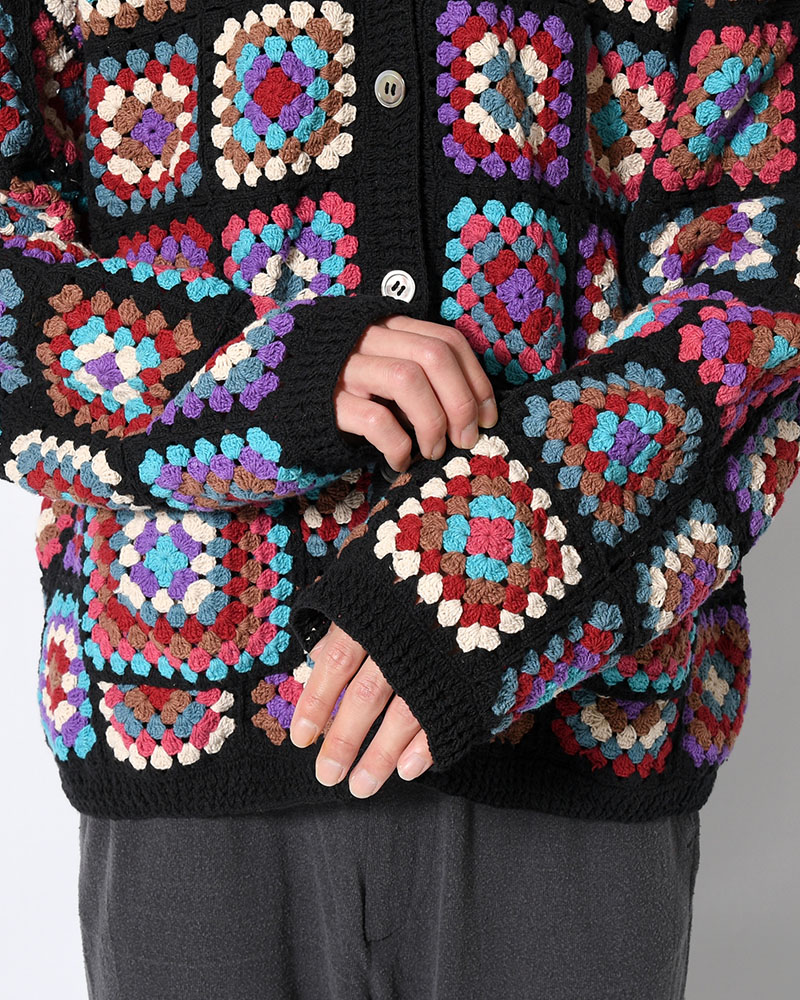 FLOWER PANEL CARDIGAN -COOL-